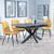 Bari Grey Ceramic Extending Dining Set - Corona Yellow Fabric Dining Chair