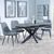 Bari Grey Ceramic Extending Dining Set - Darwin Grey Fabric Dining Chair
