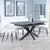 Bari Grey Ceramic Extending Dining Set - Peyton Cream Fabric Dining Chair