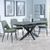 Bari Grey Ceramic Extending Dining Set - Peyton Green Fabric Dining Chair