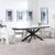 Sutton White Ceramic Extending Dining Set - Kiefer Cream Boucle Fabric Dining Chair