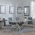 Lisbon Grey Marble and Chrome Dining Set - Bianco Grey Faux Leather Dining Chair