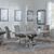 Lisbon Grey Marble and Chrome Dining Set - Jamison Beige Faux Leather Dining Chair