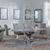 Lisbon Grey Marble and Chrome Dining Set - Roma Beige Faux Leather Dining Chair