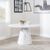 Carrera 4 Seater White Marble Round Dining Table - 130cm