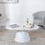 Carrera White Marble Oval Coffee Table