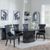 Naples Black Marble Dining Set - Mimi Black Leather Dining Chair