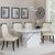 Naples White Marble Dining Set - Carmela Cream Leather Dining Chair