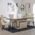 Venice Cream Marble Dining Set - Mimi Cream Leather Dining Chair