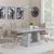 Milan Grey Marble Dining Set - Bianco Beige Faux Leather Dining Chair