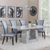 Milan Grey Marble Dining Set - Cadiz Grey Leather Dining Chair