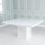 Turin 8 Seater White Marble Square Dining Table - 140cm