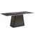 Telma 6 Seater Dark Grey and Black Marble Dining Table - Sizes Available