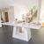 Milan 6 Seater White Marble Dining Table - Sizes Available