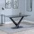 Maldon 6 Seater Black Ceramic Dining Table with V Base - 160cm