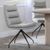 Diego Beige Leather Swivel Dining Chair with Black Legs
