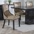Paris Taupe Leather Dining Chair with Brown Legs