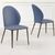 Clearance - Astrid Blue Leather Dining Chair