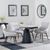 Carrara Grey Ceramic 4 Seater Round Extending Dining Set - 4 Ace Beige Fabric Swivel Dining Chair