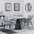 Carrara Grey Ceramic 4 Seater Round Extending Dining Set - 4 Ace Grey Fabric Swivel Dining Chair