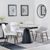 Carrara Grey Ceramic 4 Seater Round Extending Dining Set - 4 Darwin Cream Fabric Dining Chair