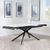 Apollo 6-8 Seater White Ceramic Extending Dining Table with Black Base - 160cm-220cm