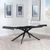 Apollo 6-8 Seater Grey Ceramic Extending Dining Table with Black Base - 160cm-220cm