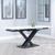 Arctic 6-8 Seater White Ceramic Swivel Top Extending Dining Table with Black Cross Base - 140cm-200cm