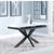 Bari 6-8 Seater White Ceramic Extending Dining Table with Black Star Base - 140cm-180cm