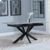 Bari 6-8 Seater Grey Ceramic Extending Dining Table with Black Star Base - 140cm-180cm