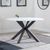 Novara 4 Seater White Ceramic Round Dining Table with Black Star Base - 130cm
