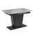 Dutton 4-6 Seater Grey Ceramic Extending Dining Table with Black Pedestal Base - 130cm-170cm