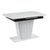 Dutton 4-6 Seater White Ceramic Extending Dining Table with Pedestal Base - 130cm-170cm