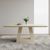 Milan Travertine Beige Engineered Marble 6 Seater Dining Table - Sizes Available