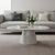 Carrera Armani Grey Engineered Marble Oval Coffee Table