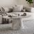 Carrera Armani Grey Engineered Marble Oval Coffee Table