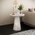 Carrera Armani Grey Engineered Marble Round Side Table