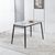 Breton Compact 4 Seater Grey Ceramic Dining Table - 120cm