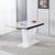 Dutton 4-6 Seater White Ceramic Extending Dining Table with Pedestal Base - 130cm-170cm