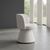 Pimlico White Fabric Swivel Tub Dining Chair