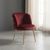 Sloane Wine Red Velvet Fabric Dining Chair with Gold Legs