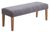 Zara Grey Fabric Padded Bench