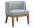 Lucille Herringbone Grey Fabric Armchair