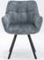2 x Jade Stone Blue Fabric Dining Armchair
