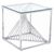 Calabria Glass and Silver End Table