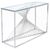 Calabria Glass and Chrome Console Table