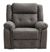 Berkeley Dark Grey Leather Look Fabric Recliner Armchair