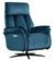 Evoque Blue Fabric Swivel Electric Recliner Armchair