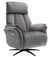 Evoque Grey Fabric Swivel Electric Recliner Armchair