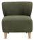 Josie Green Fabric Armless Accent Chair